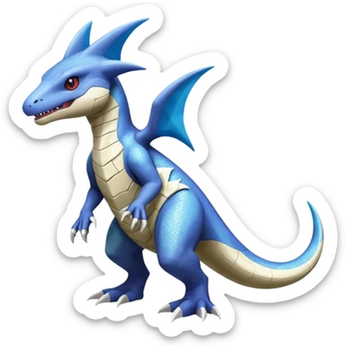 Shiny Koraidon-Latios-Marowak-Salandit-Fakémon-hybrid-creature (full body)  sticker
