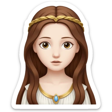 Metis The pre-Olympian goddess of wisdom, counsel, and deep thought. She was the first wife and advisor of Zeus and the mother of Athena, the later goddess of wisdom. Her name connoted "cunning intelligence," a quality highly valued in Greek heroes like Odysseus. 
 sticker