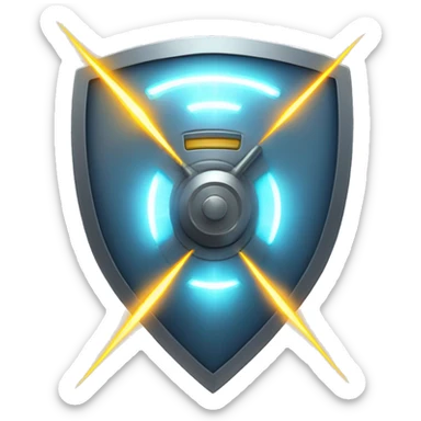 electric rays shield with power beam sticker