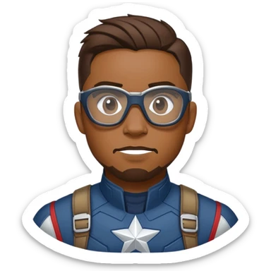 sam wilson with side-whiskers wear safety glasses from  from captain america: civil war sticker