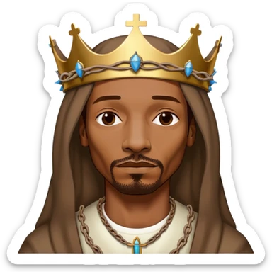 Virgin Mary style Snoop Dogg portrait sticker