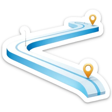 roadmap in professional design for business presentation, clean edges, modern corporate aesthetic sticker