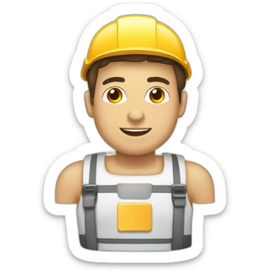 Ingeniero de electronico con bata blanca cabello moreno y ojos marrones sticker