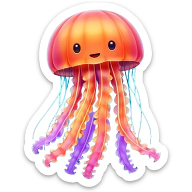 jellyfish with unique design and color but i want a simple one sticker