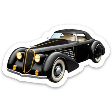  the animated 1990’s series Batmobile based on 1936 cord 812 (flat square bodywork edging and front) sticker