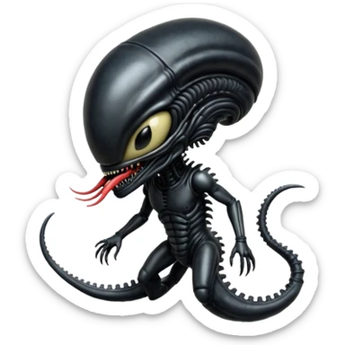 baby xenomorph from movie alien sticker