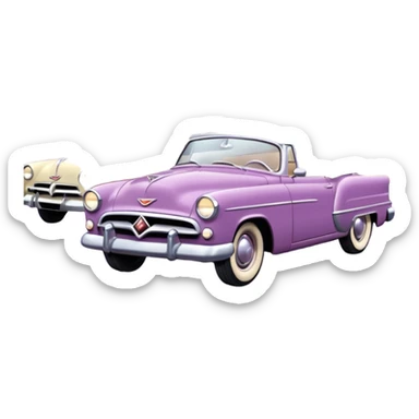 Mauve cars at drive in movies sticker