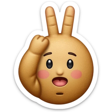 A pooped emoji sticking up the middle finger sticker