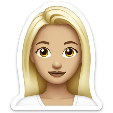 blonde girl skincare daily blanket sticker