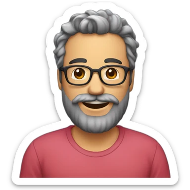 Dos gemelos iguales calvos con barba celebrando un cumpleaños  sticker