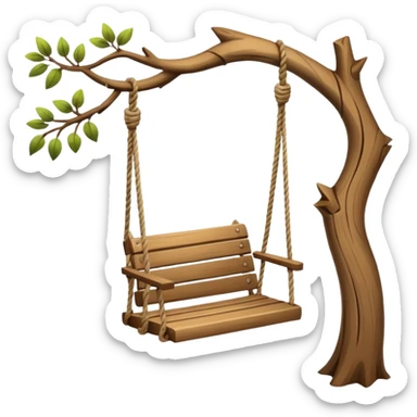 Swing on a tree sticker