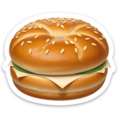 bread bun without cheese or patty sticker