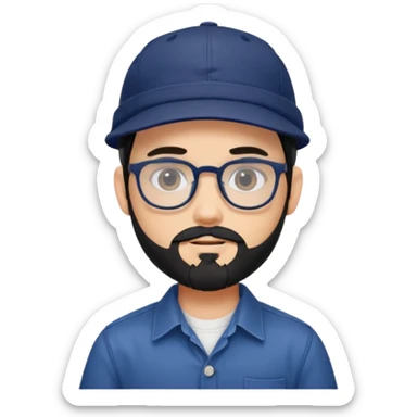 generate a fair pretty bratz boy wearing a dark blue cap and  button up shirt. Handsome with spectacles

bearded and handsome

hair black long sticker