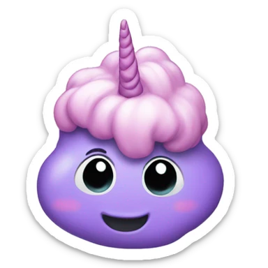 unicorn poo emoji sticker