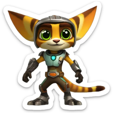 Ratchet & Clank Lombax sticker