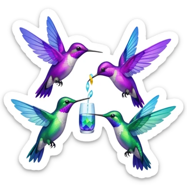 MORE HUMMINGBIRDS sticker