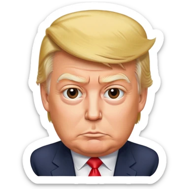 Trump with a sly expression sticker