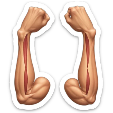 muscle imbalance in the arms sticker