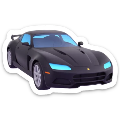 Show a transparent film next to the black high-end sports car, separated and ready for application, premium 3D style sticker