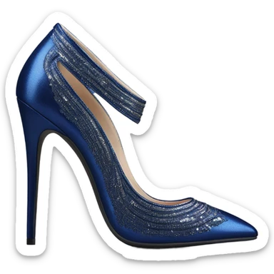 navi blue feet in stiletto heels sticker