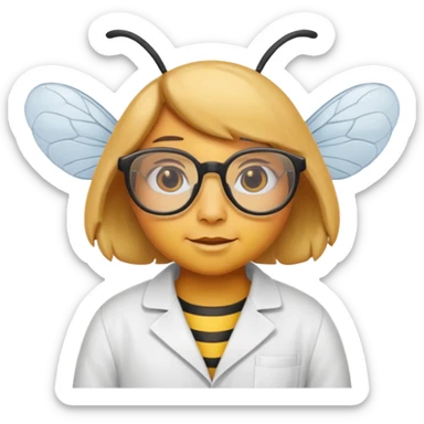 bee who's a scientist sticker