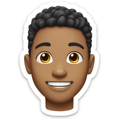  a lightskin boy with smiling braces sticker