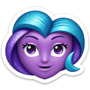 Glitter Roxo e Ciano Seta para direita sticker