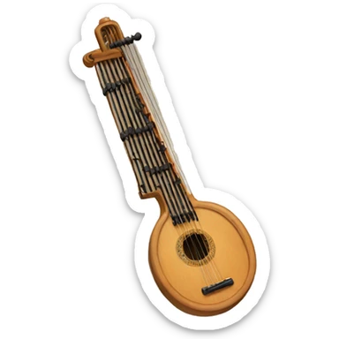 qanun arabic music instrument sticker