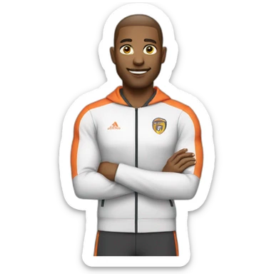 A male football director wearing tracksuit  sticker