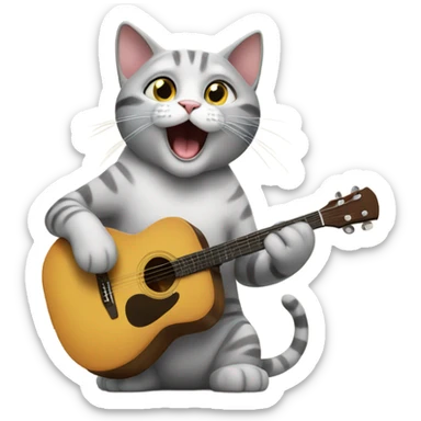 Cat singing a song sticker
