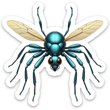 Create a highly polished, 3D game UI–style illustration of a   FLY sticker