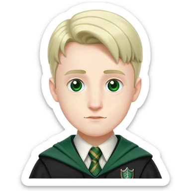 Theodore Nott in harry potter, wear hogwarts slytherin uniform sticker