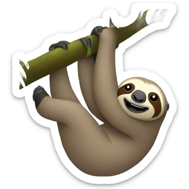 Sloth in rainforest  sticker