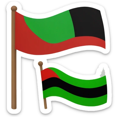 Happy Juneteenth red black green flag sticker
