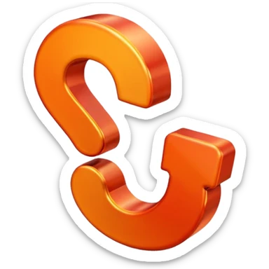 red-and-orange colored question mark sticker