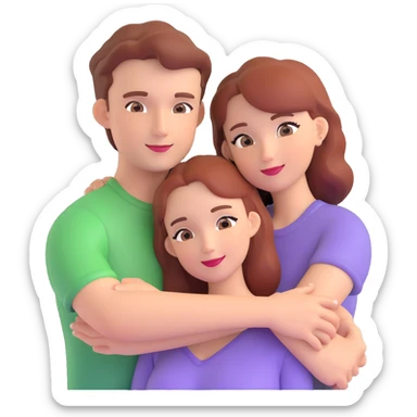 couple posing, close up pose, living room background sticker
