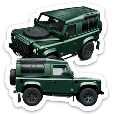 Land rover defender 90 dark green sticker