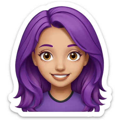 Jade Thirlwall brown eyes, purple hair sticker