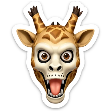 The killer from scream in the scream mask which giraffe ears sticker