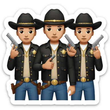 Norteño street gang with 14, hand gang signs and guns sticker