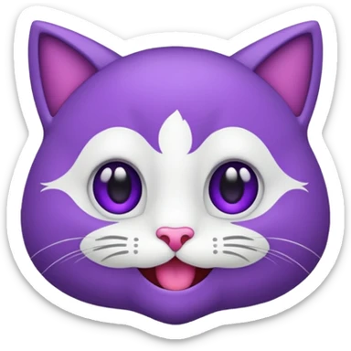 faça um gatinho roxo de emoji igual esse 🐈 so que roxo sticker
