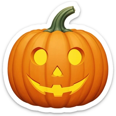 Halloween pumpkin pastel orange sticker
