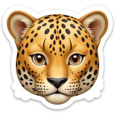 A high-resolution photo-realistic digital illustration of a young jaguar, chest upward A high-resolution, photo-realistic digital illustration of a majestic young jaguar sticker