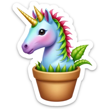 Unicorn venus flytrap sticker