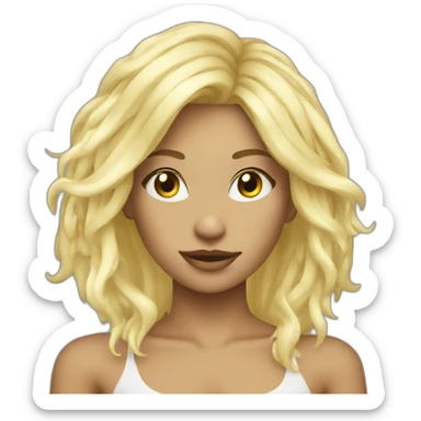 blonde rave  girl sticker