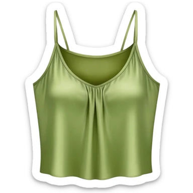 matcha colored silk camisole sticker