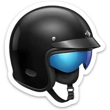 Biker helmet black in colour  sticker