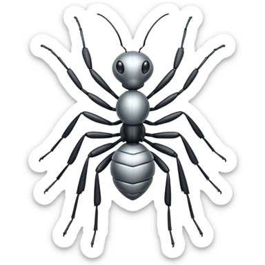 silver ant emoji sticker