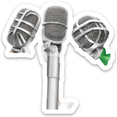 One Direction's microphones, for example, Niall's is with the Irish flag, they are like this one 🎤 but the handle is the color of each member sticker