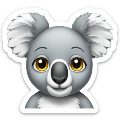 koala wearing skincare headband sticker